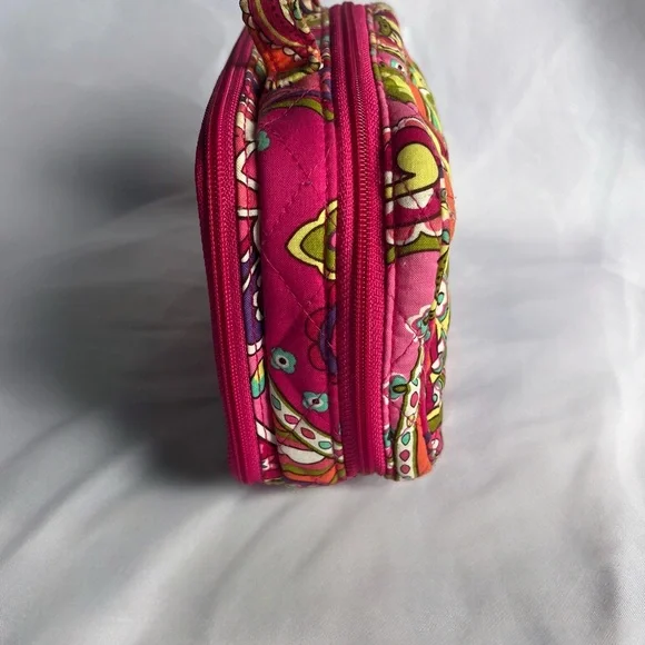 Vera Bradley Pink Swirls Quilted Women's cosmetic Bag organizer - Picture 6 of 9